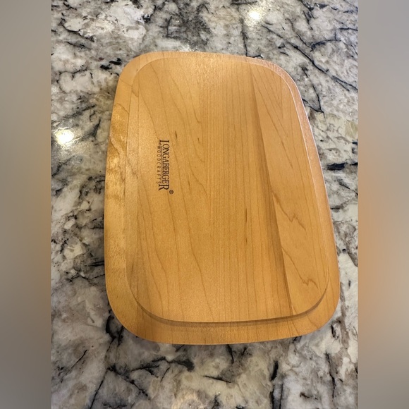 EUC Large Longaberger Recipe Basket with Lid, Protector, & NIP 4x6 Recipe Cards - Picture 6 of 12